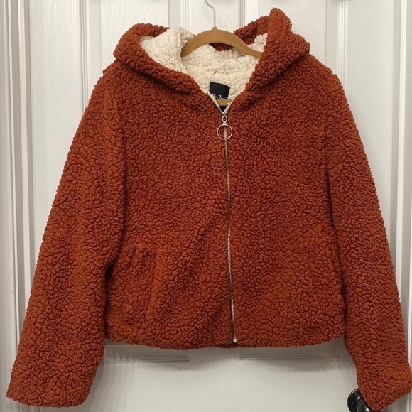 Me Jane Fuzzy Fleece Full Zip Jacket XL - Picture 1 of 9